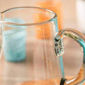 Handblown Glass Pitcher - Clear