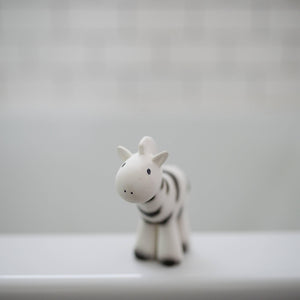 Zebra Natural Organic Rubber Teether, Rattle & Bath Toy
