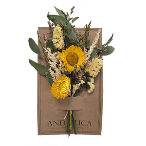 Yellow Strawflower Happy Mini Bouquet