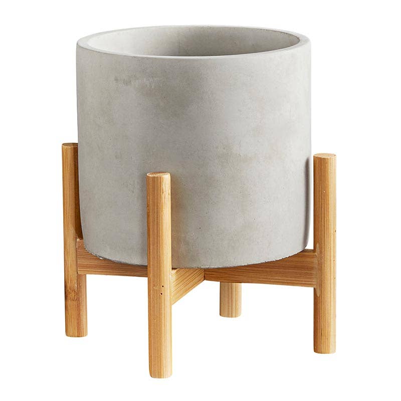 Round Pot with Stand - Medium