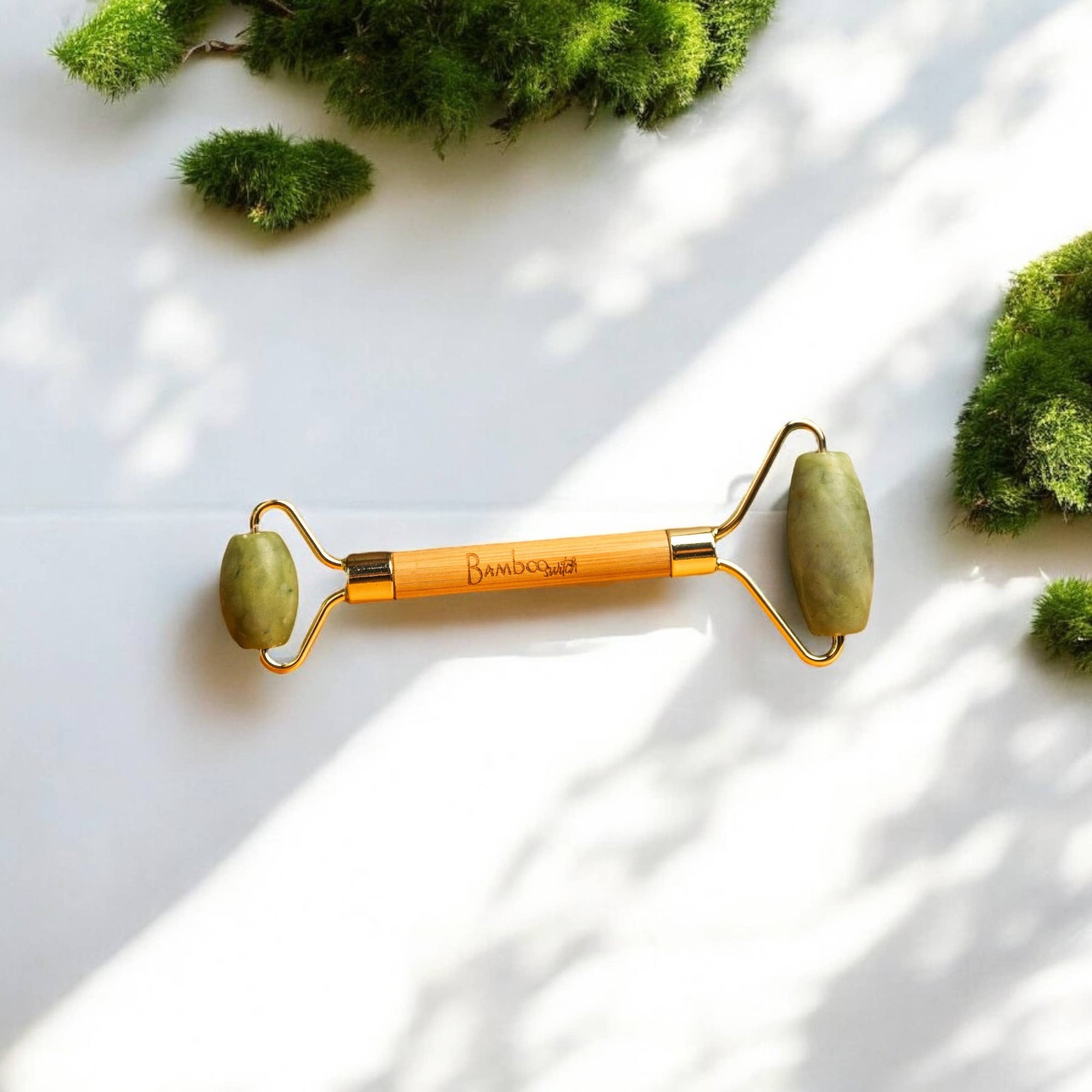 Bamboo Facial Massage Roller | Self Care Bestseller: Rose Quartz