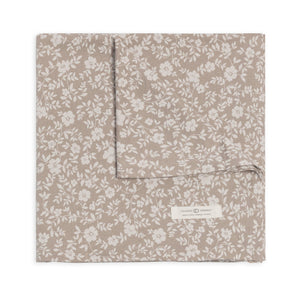 Organic Baby Swaddle Blanket - Nicola Floral / Beige