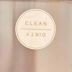 Wooden Clean | Dirty Dishwasher Magnet: Circle