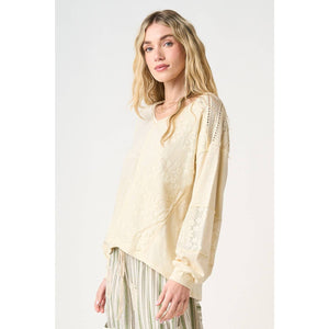 Mixed Media Top: Natural