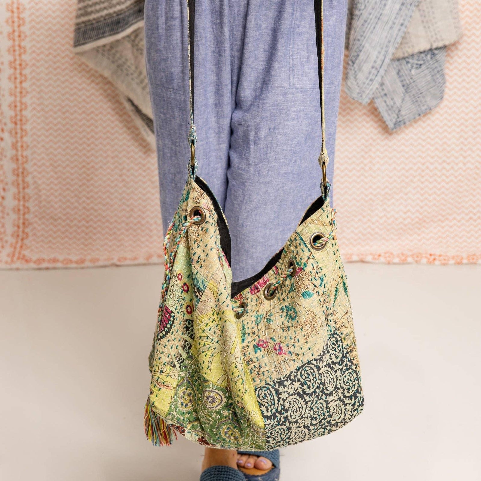 Boho Blooms Bag - Green