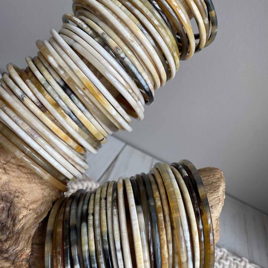 Horn Bangles Small: Polished