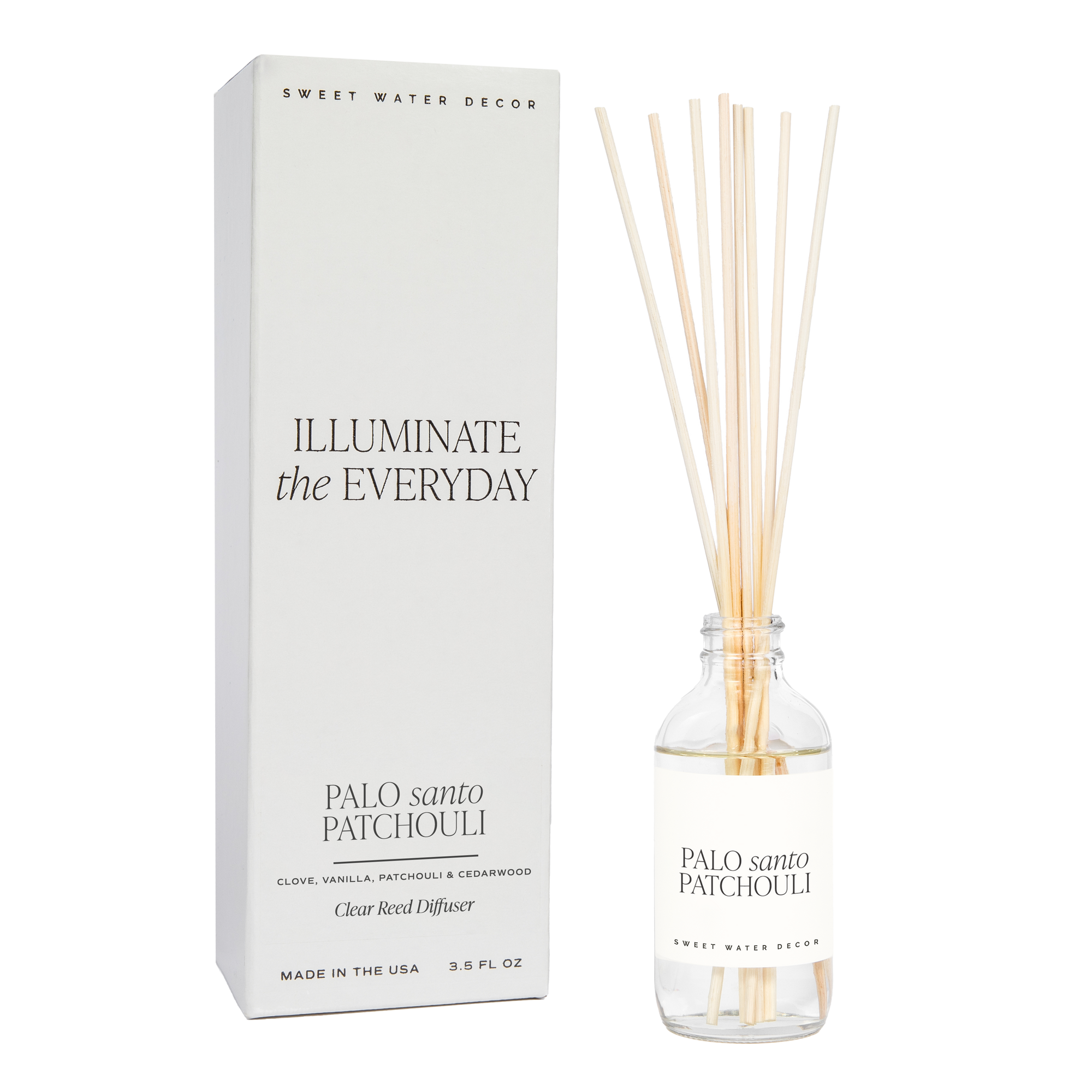 Palo Santo Patchouli Clear Reed Diffuser