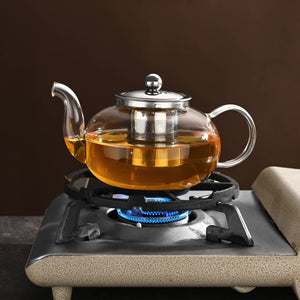 Fox Run Glass Teapot with Infuser, 4 Cup Clear Tea Pot