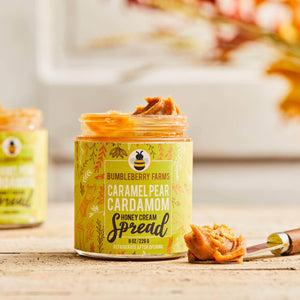 SEASONAL Caramel Pear Cardamom Honey Cream Spread