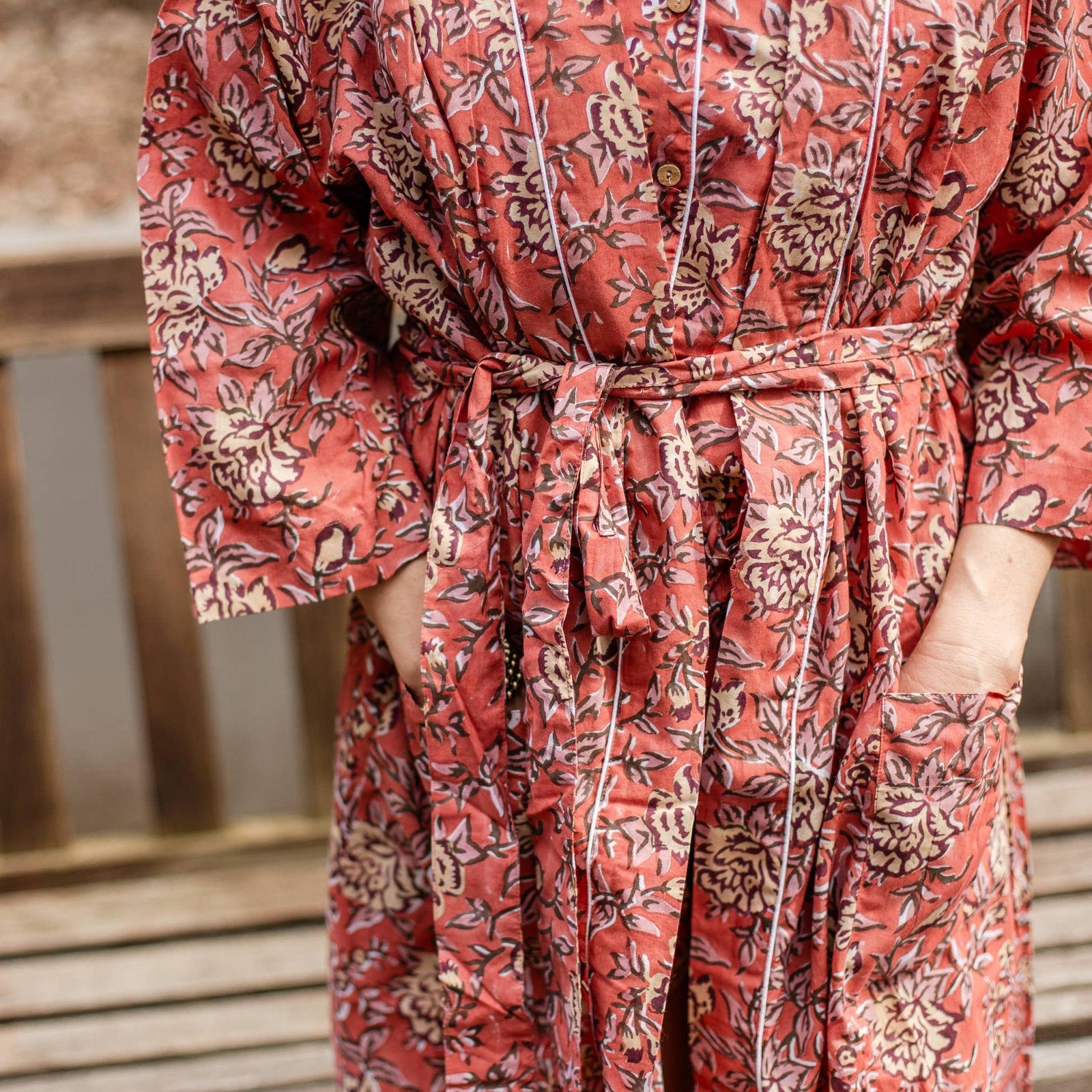 Loverly Block Print Robe