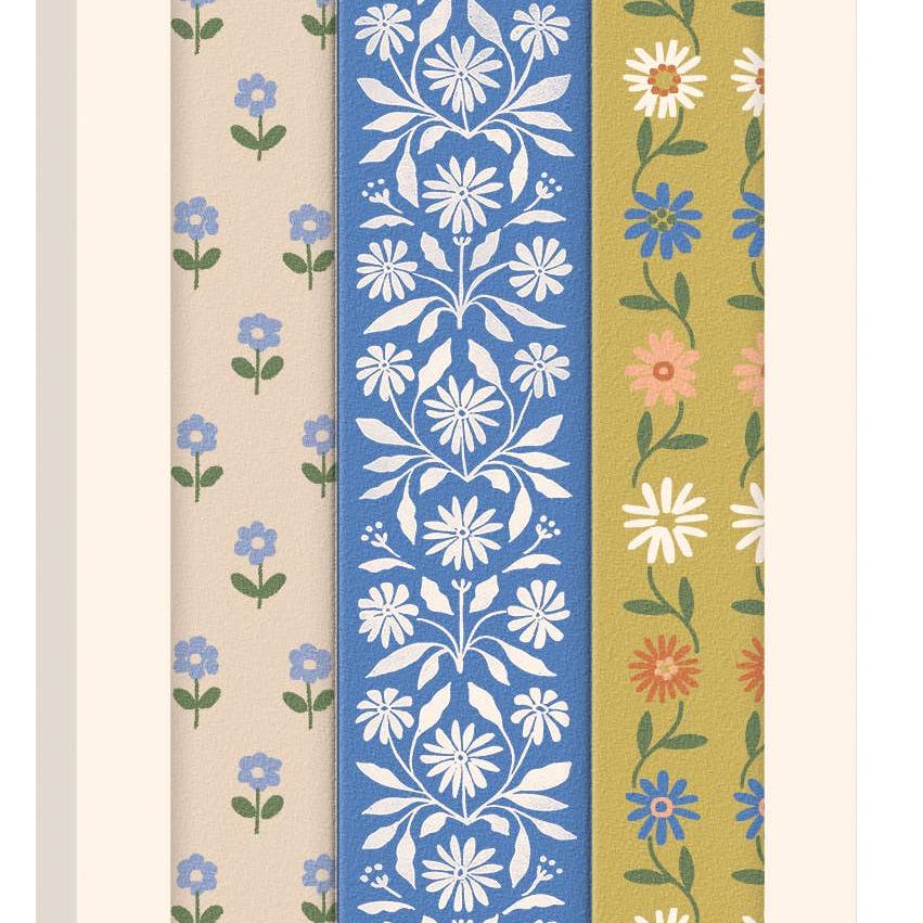 Blue Mustard Floral Nail File Set