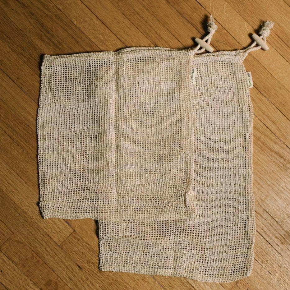 2 Pack Organic Cotton Mesh Produce Bags | Farmers Market