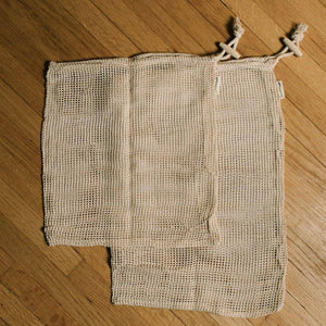 2 Pack Organic Cotton Mesh Produce Bags | Farmers Market