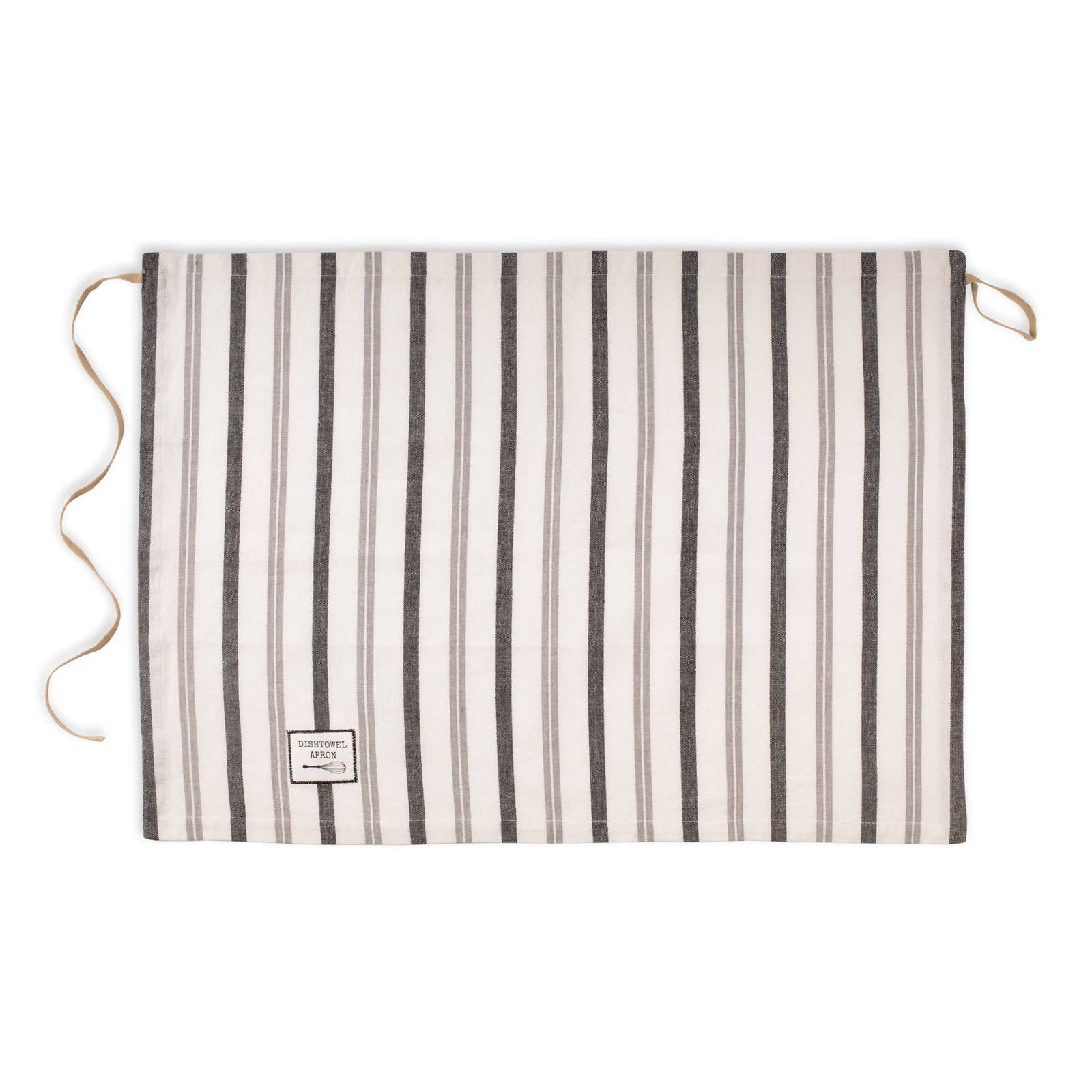 Gray & Black Kitchen Stripe Dishtowel Apron