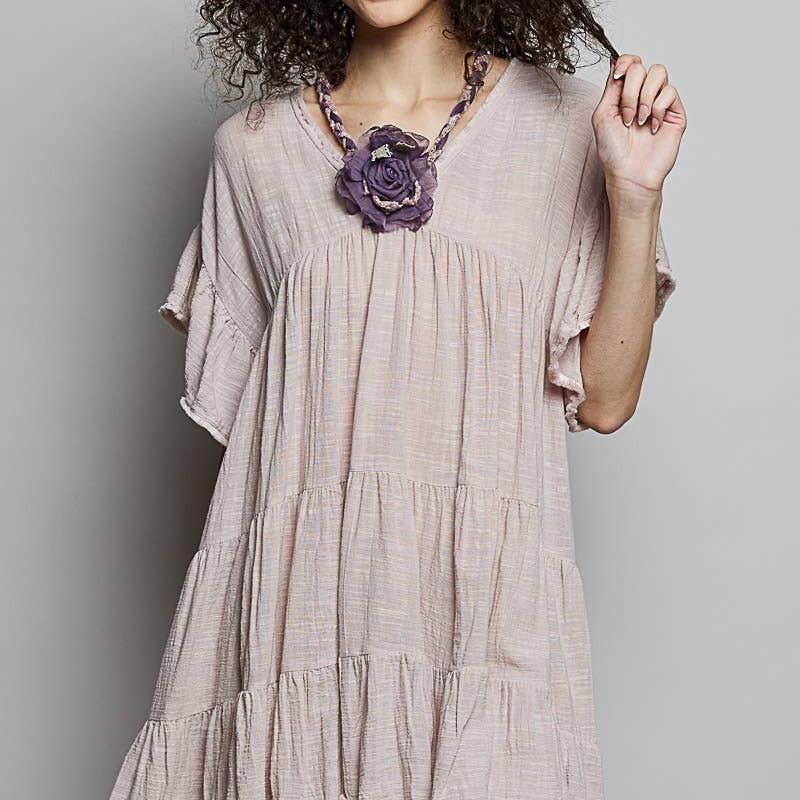 Short Sleeve Ruffle Tunic