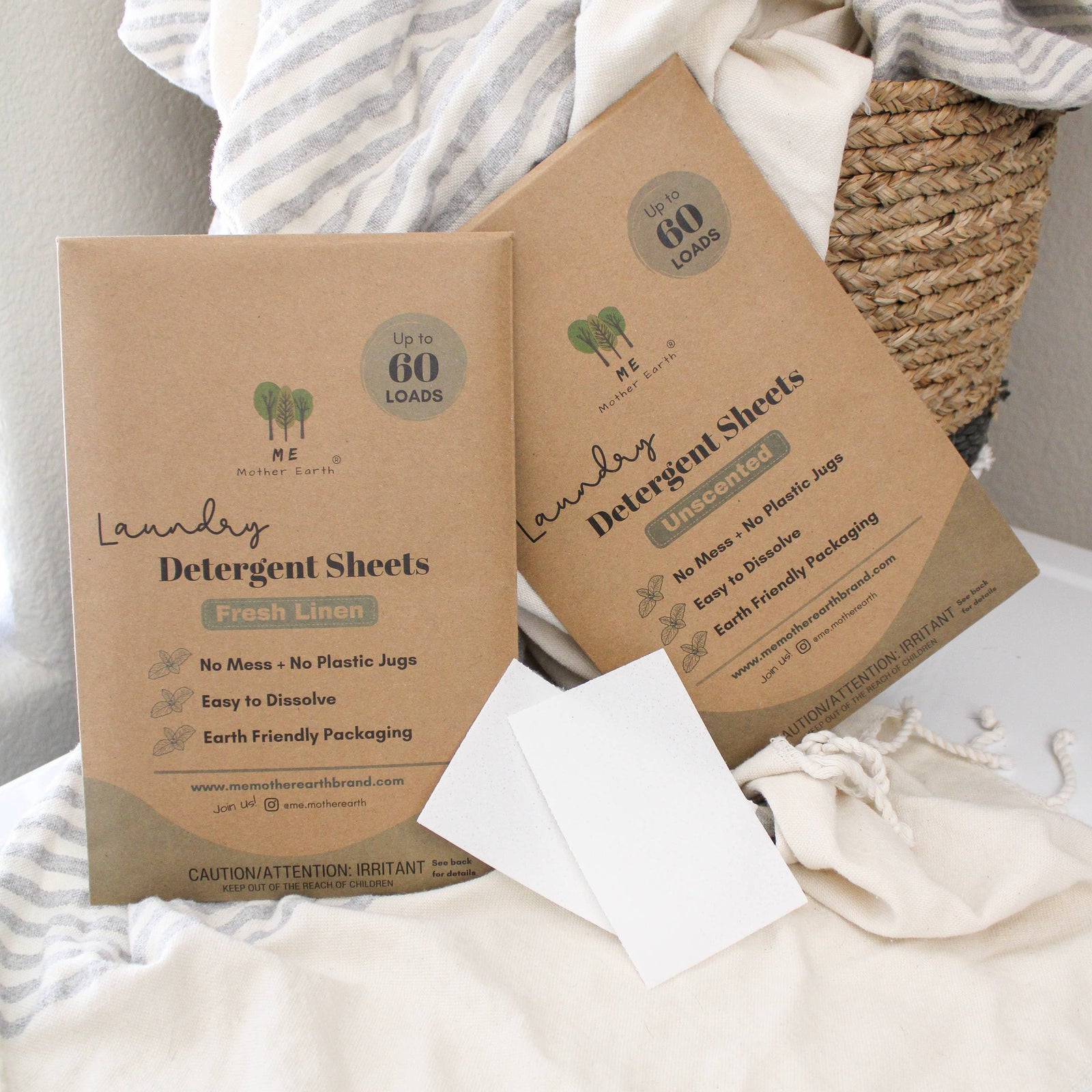 Laundry Detergent Sheets: 60 Loads: Fresh Linen - Lemon & Lavender