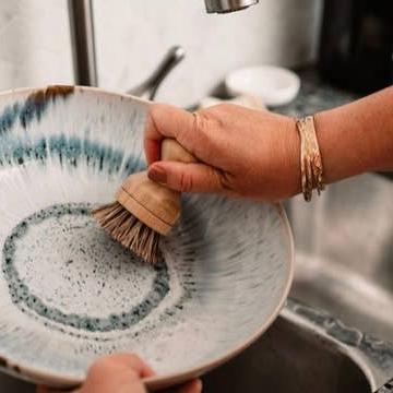 Bamboo Pot Scrubber - With replaceable head