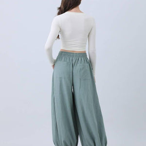 Women’s Linen Casual Pants–Relaxed Fit