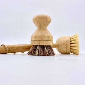 New Bamboo Long Handle Dish Brush