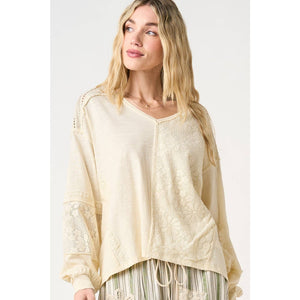 Mixed Media Top: Natural