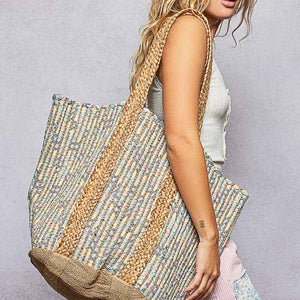Cotton Dotted  Boho Tote Bag:
