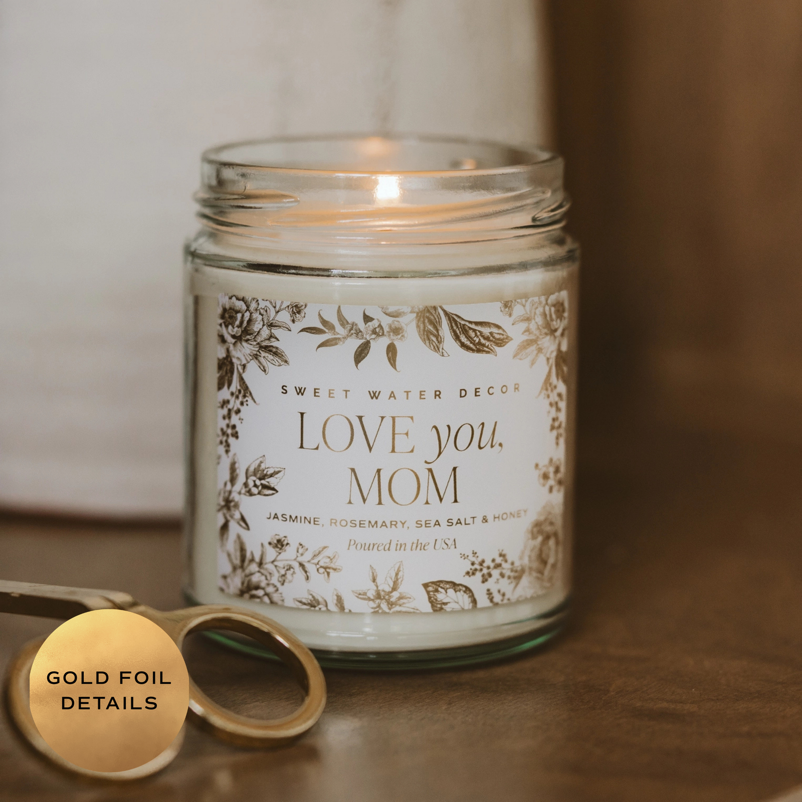 Love You, Mom 9 oz Soy Candle - Mother's Day Gifts