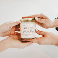 Happy Birthday 9 oz Soy Candle - Home Decor & Gifts