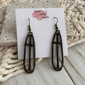 Glory Earrings: Rustic Brown