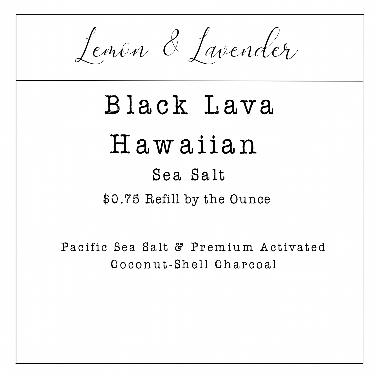 Black Lava Hawaiian Sea Salt from the Refillery
