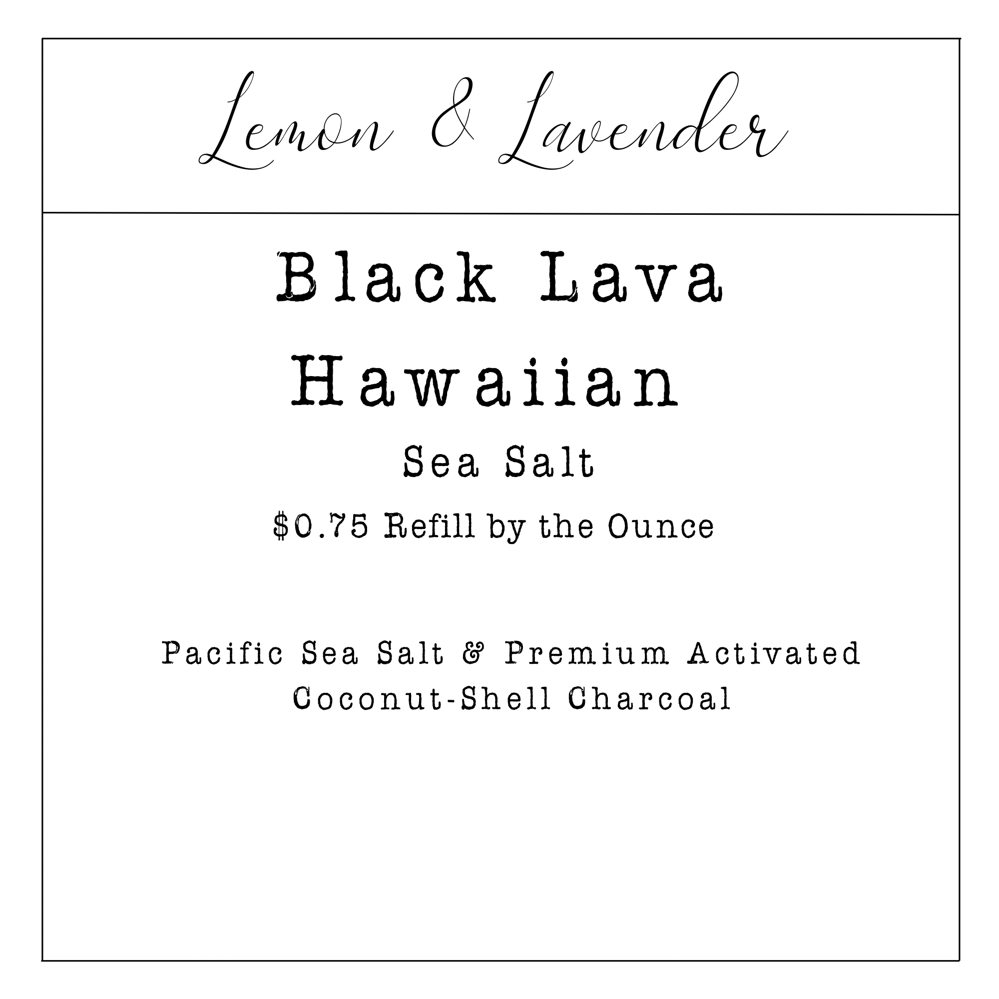 Black Lava Hawaiian Sea Salt from the Refillery