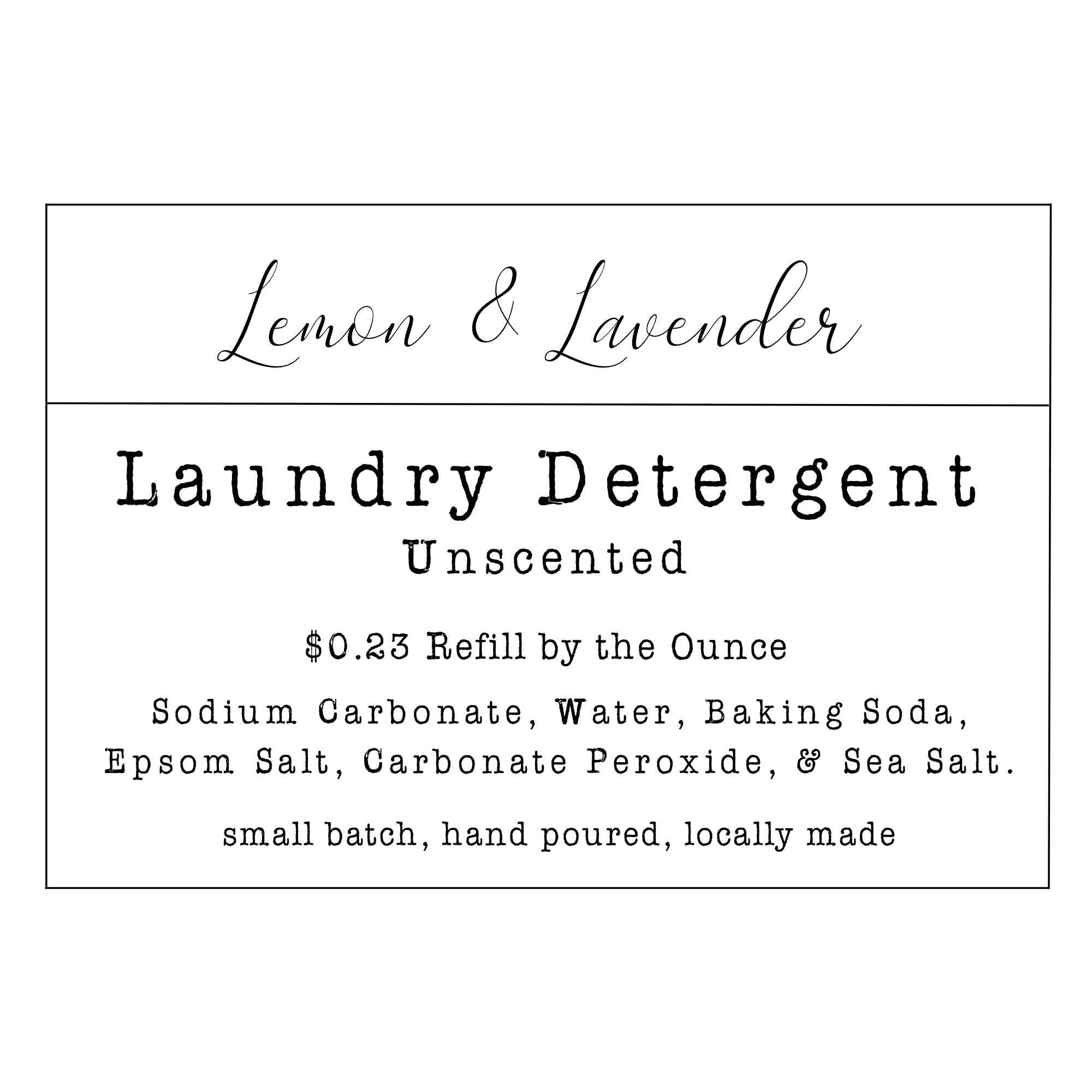 Refill Station Powder Laundry Detergent Unscented - Lemon & Lavender