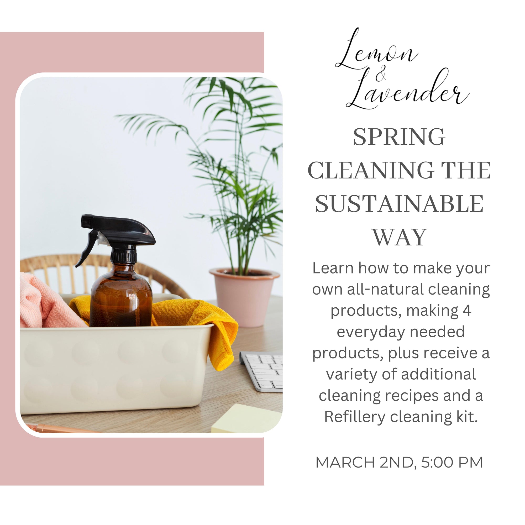 Spring Cleaning the Sustainable Way, March 2nd, 5:00 pm