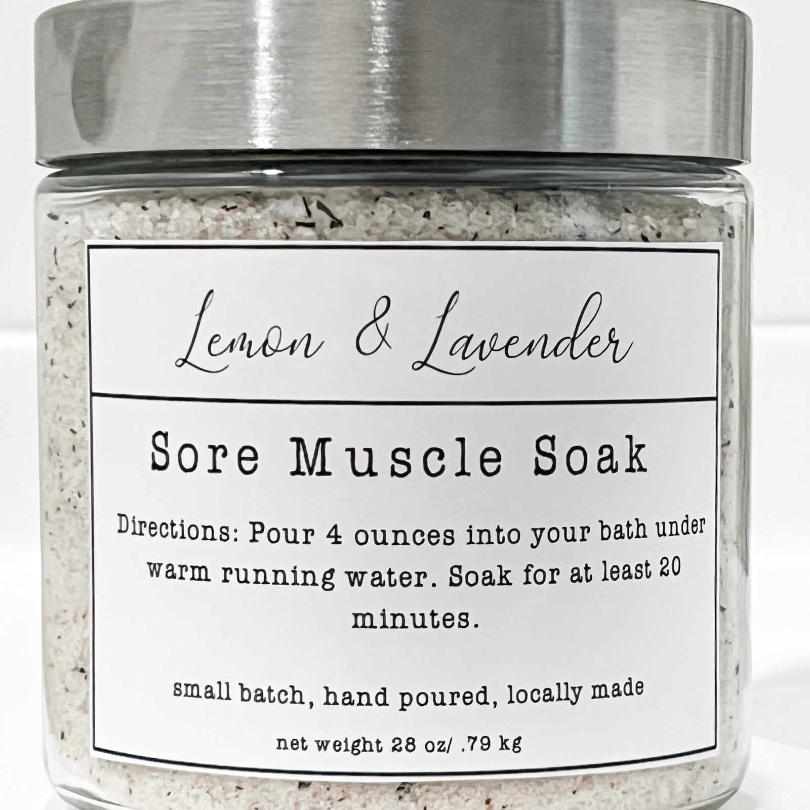 28 oz. Sore Muscle Soak - Small Batch by Lemon & Lavender