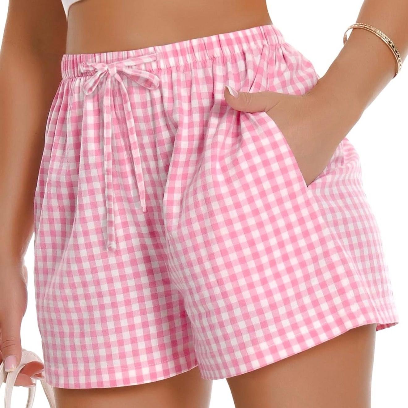 Cotton Gingham Women’s Boxer Shorts