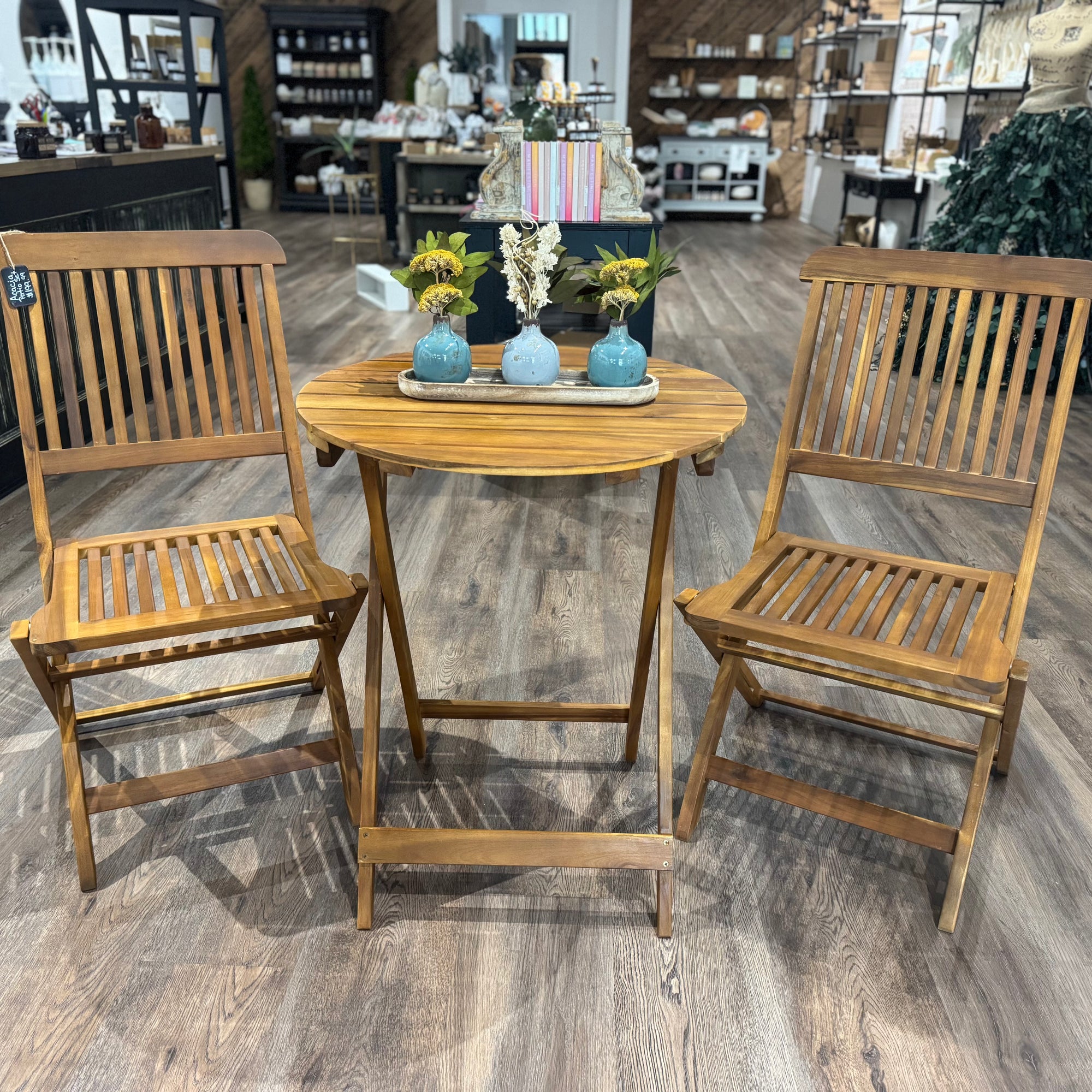 3-Piece Acacia Patio Set - PICK UP ONLY