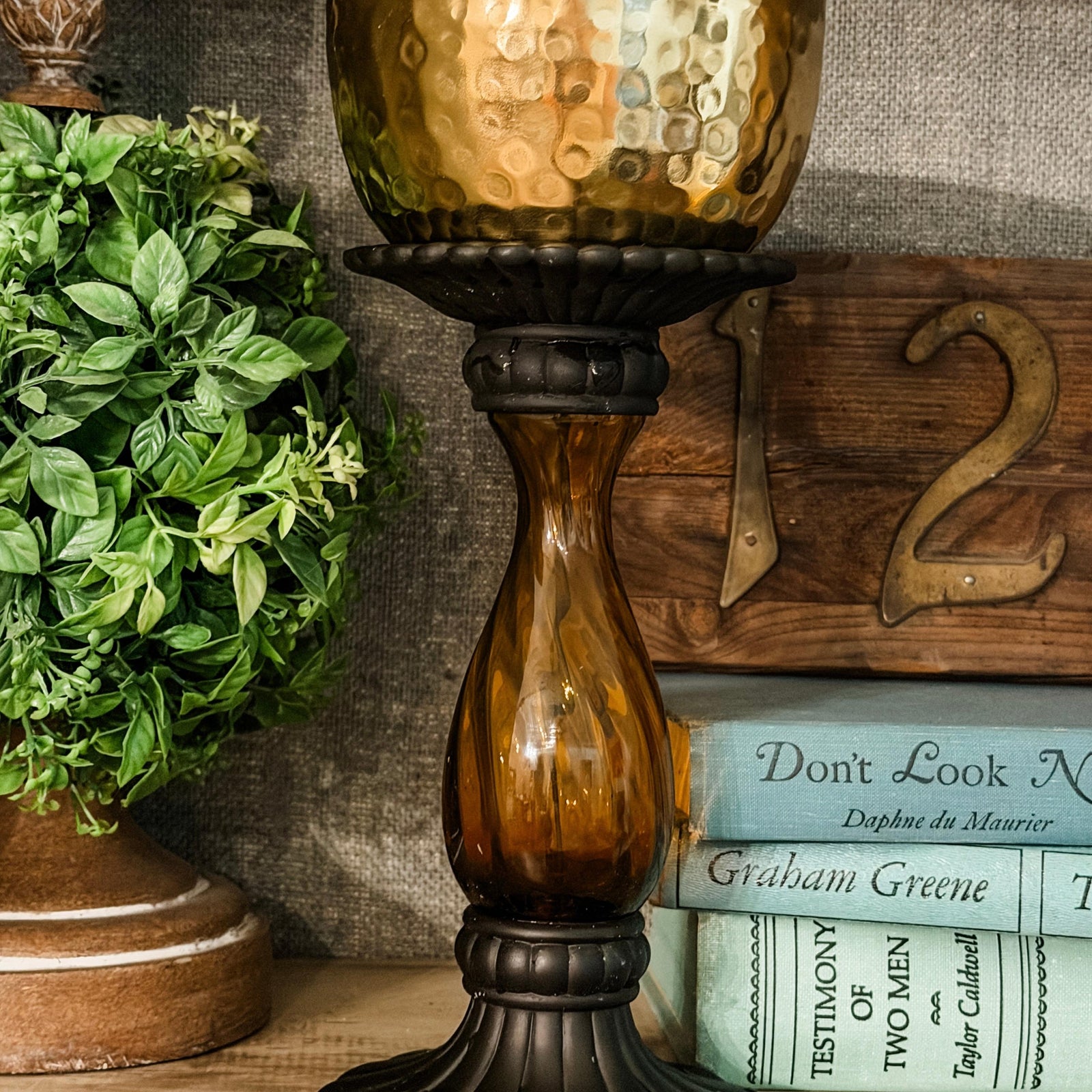 Amber Candle Holder