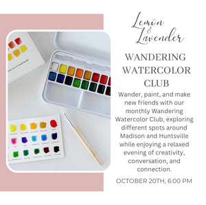 Wandering Watercolor Club - Oct 20th, 6:00 pm