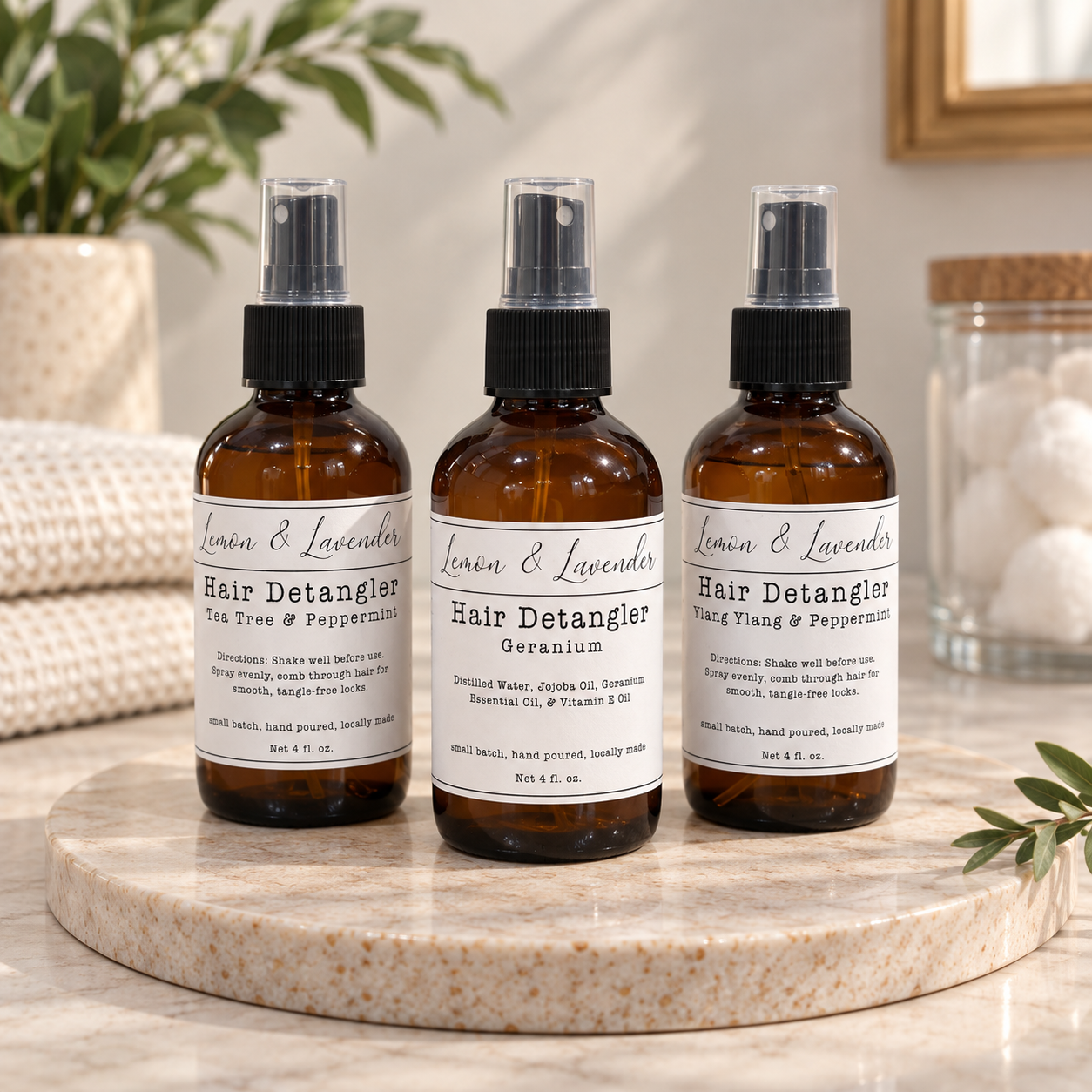 4 oz. Hair Detangler - Small Batch by Lemon & Lavender