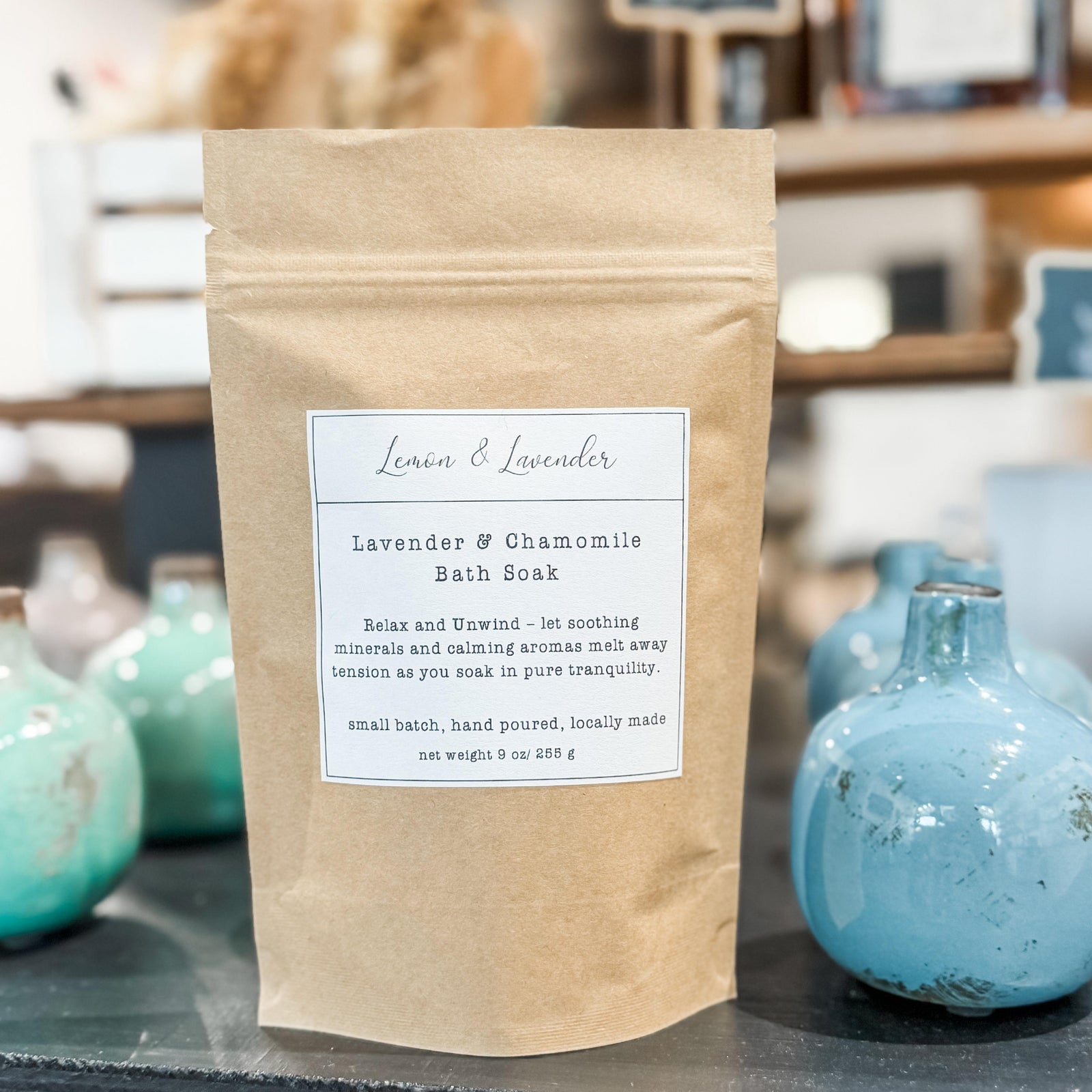 Lavender & Chamomile Bath Soak Blend (9 oz) - Small Batch by Lemon & Lavender