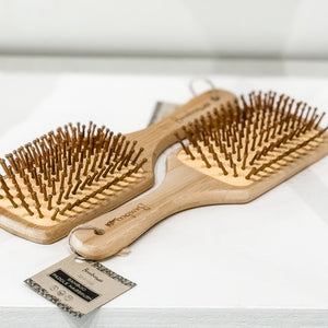 Bamboo Paddle Hairbrush - Square - Lemon & Lavender