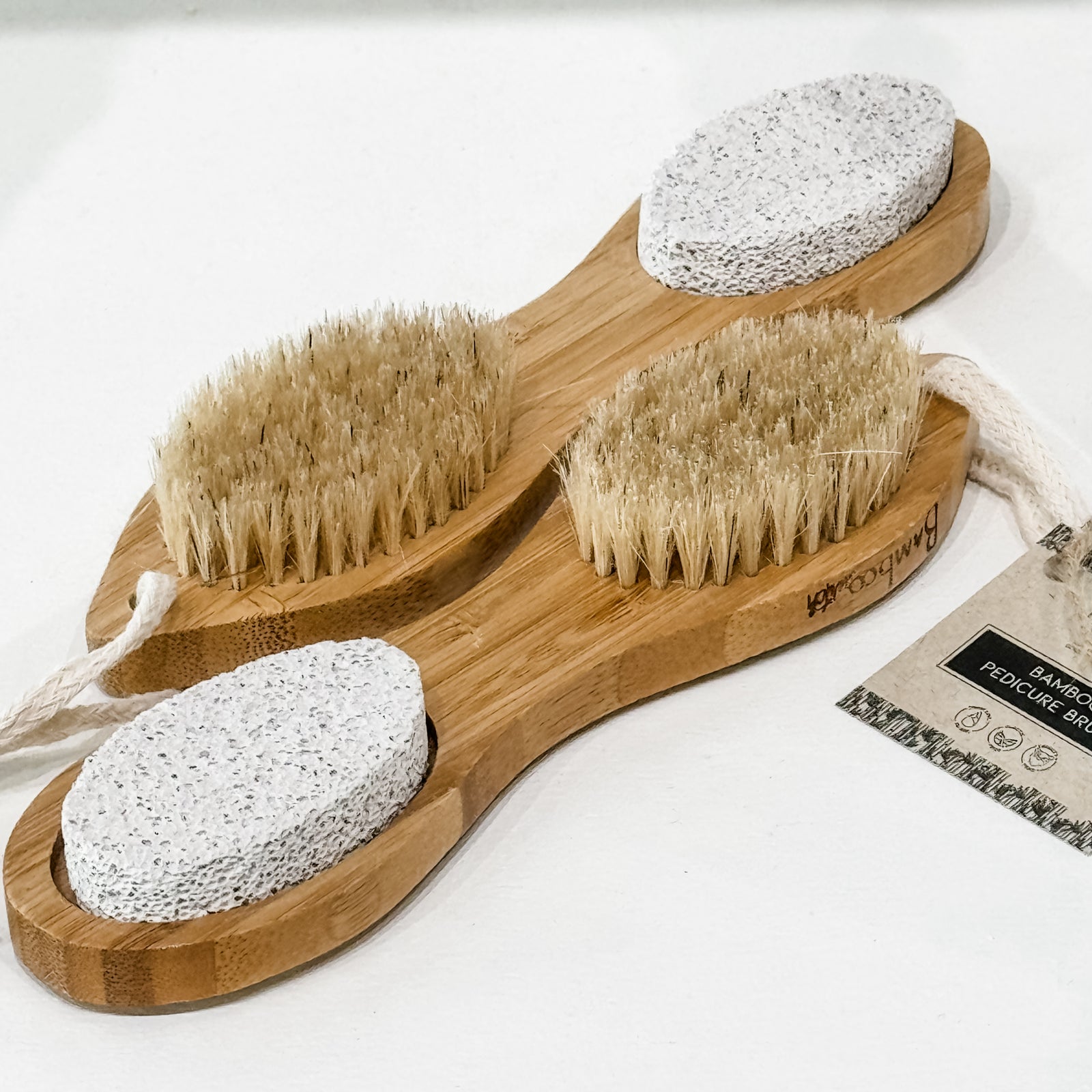 Bamboo Exfoliating Foot Pedicure Tool - Lemon & Lavender