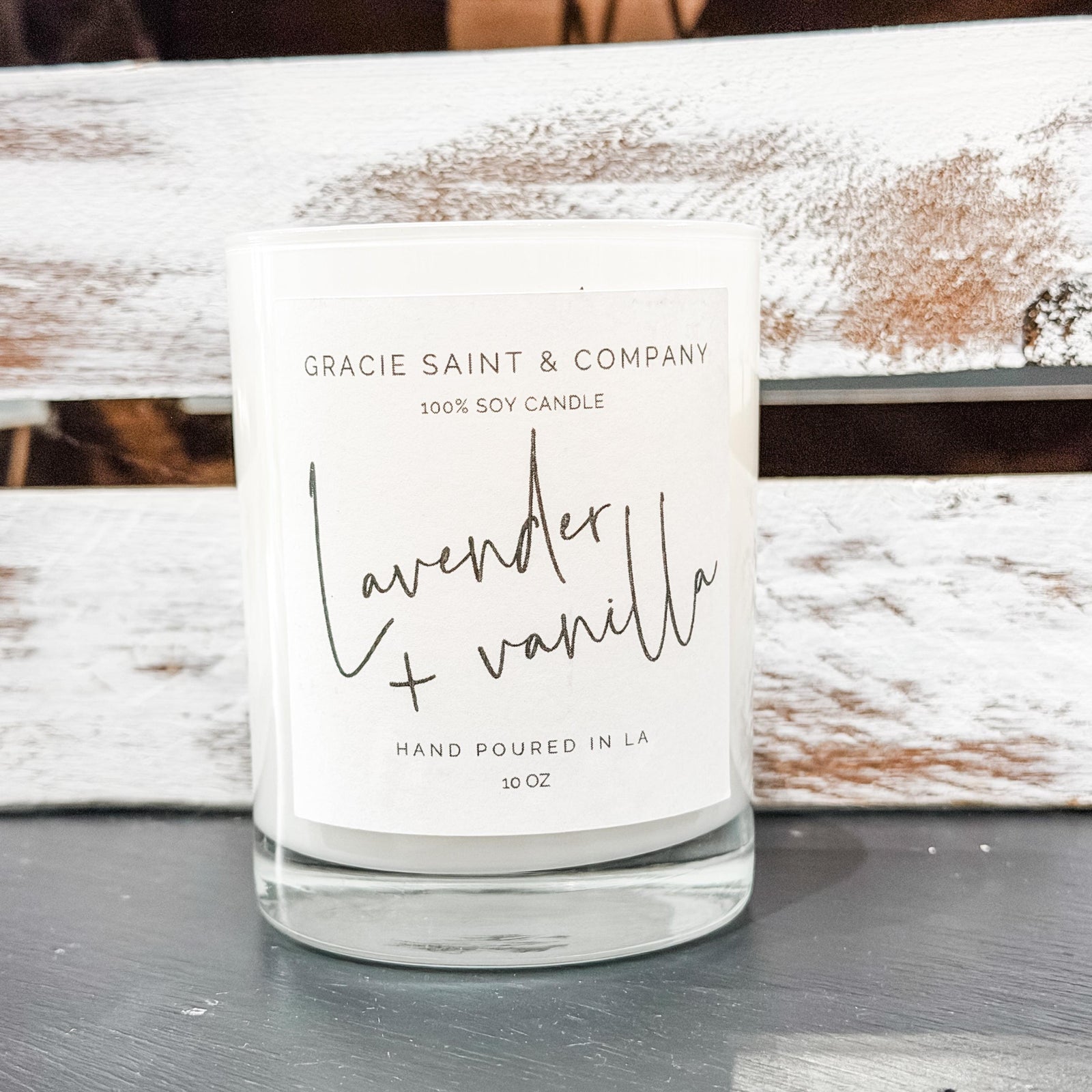 Lavender + Vanilla Wood Wick Candle