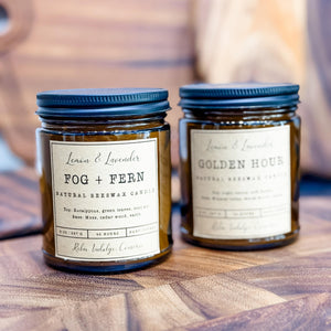 Beeswax Candle: Wood Wick | Hand-poured - 8 oz.