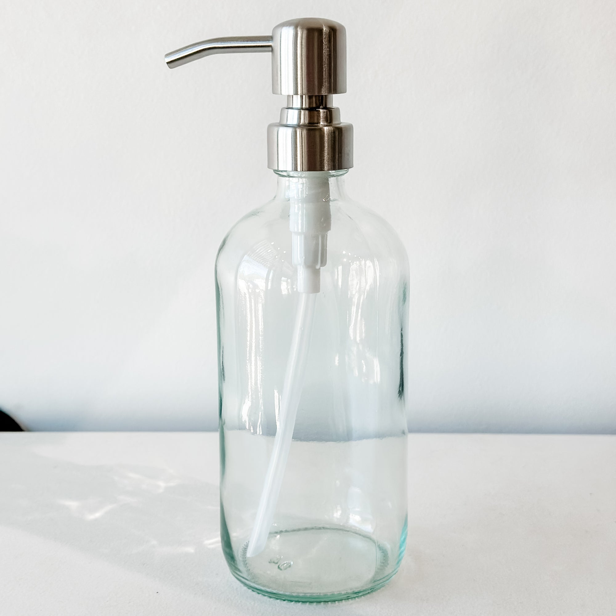 Clear Glass Soap Dispenser - 17 oz.