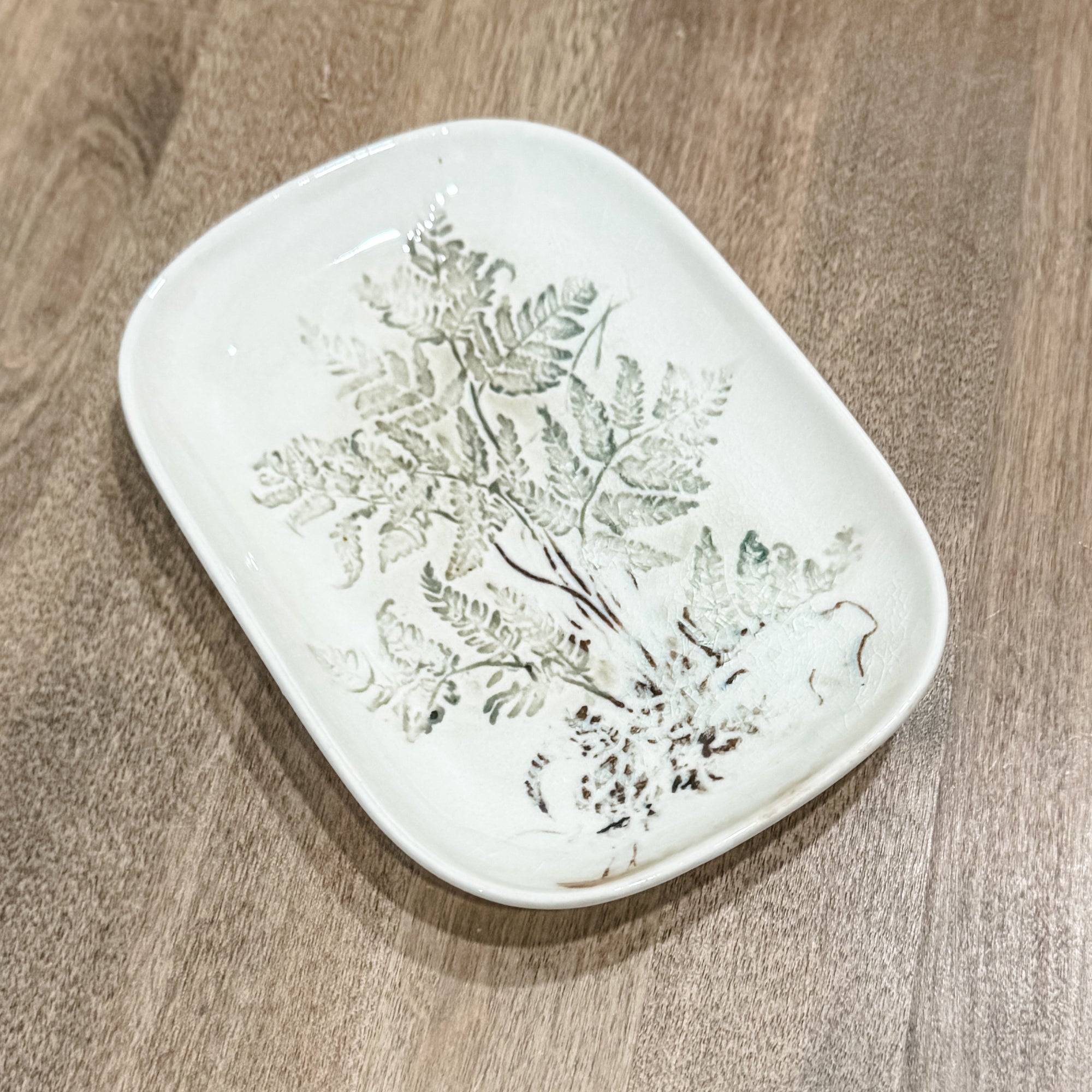 Debossed Stoneware Dish (Each one will Vary)