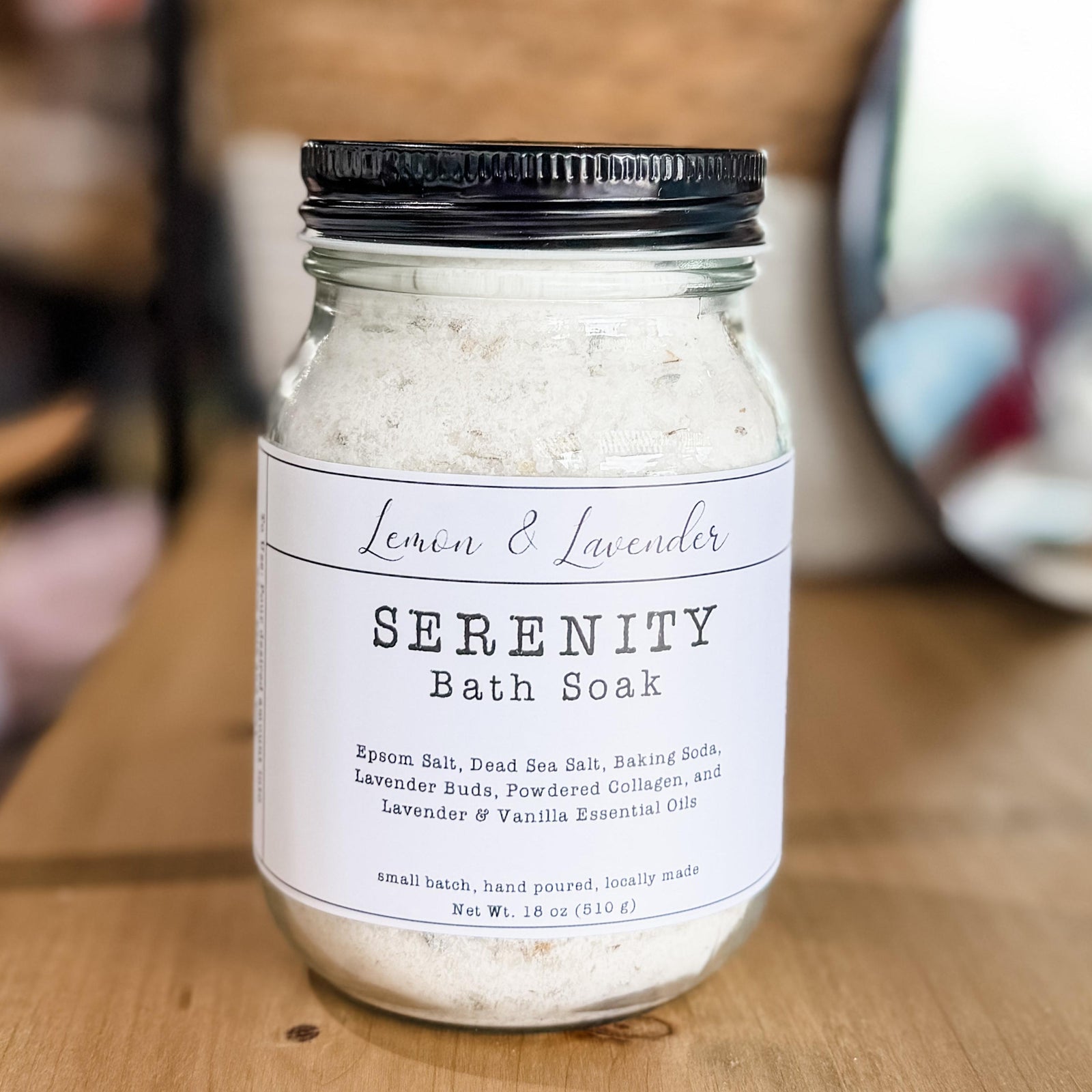 SERENITY Bath Salt Blend - Small Batch by Lemon & Lavender