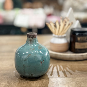 Glazed Ceramic Bud Vase