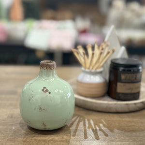 Glazed Ceramic Bud Vase