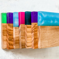 Olive Wood & Resin Coasters - Single Coasters