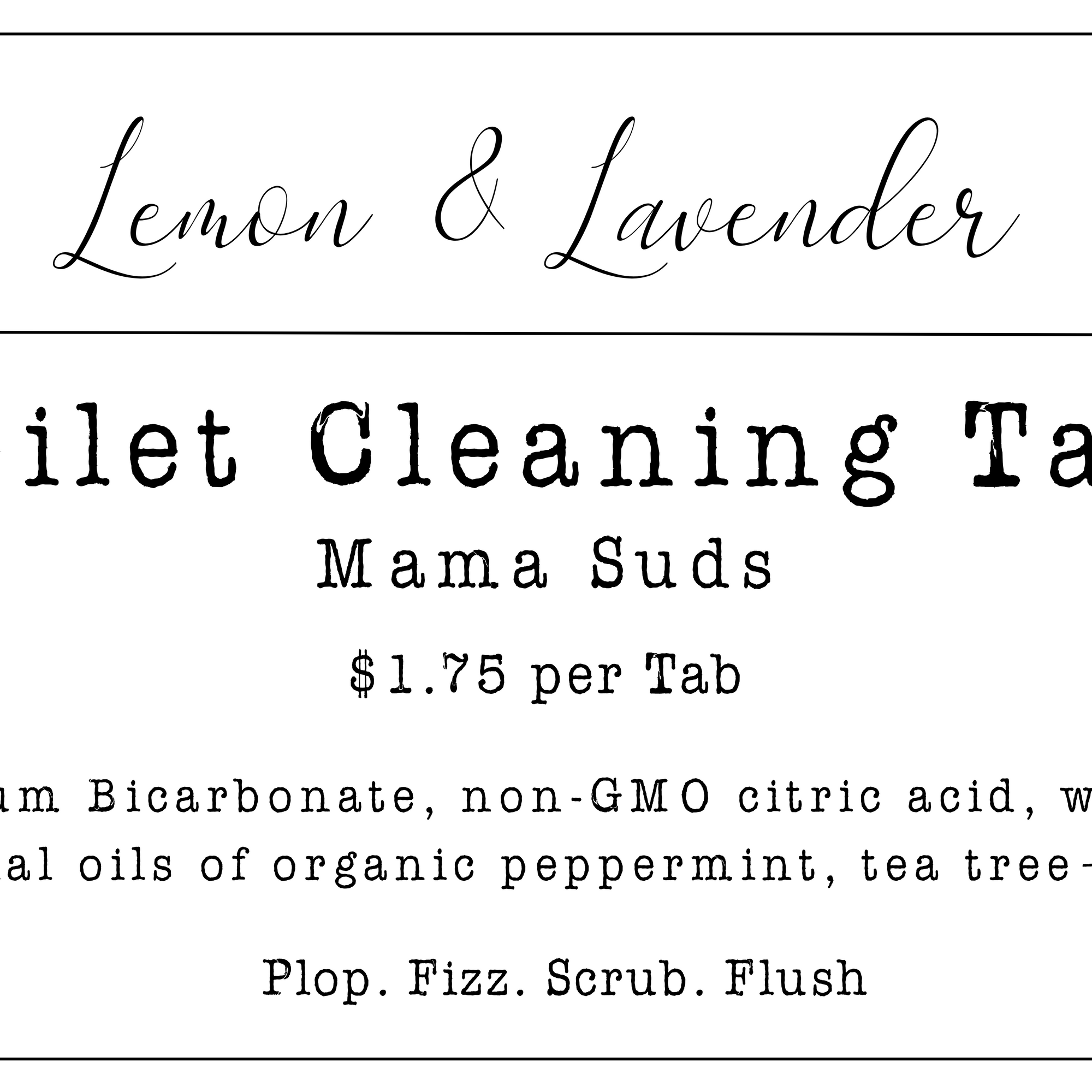 Toilet Cleaning Tabs - Lemon & Lavender